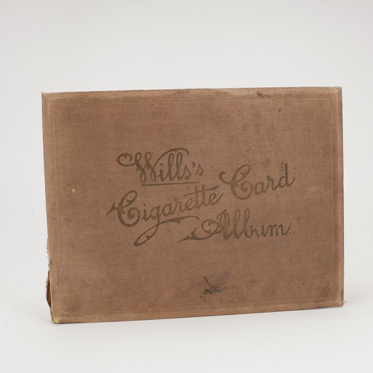 SAMLARKORT, ca 200st, album med cigarettkort, "Will's Cigarett Card Album", Storbritannien, 1900-talets början.