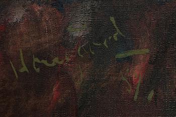 OKÄND KONSTNÄR, olja på duk, sign Hougaard o dat 57.