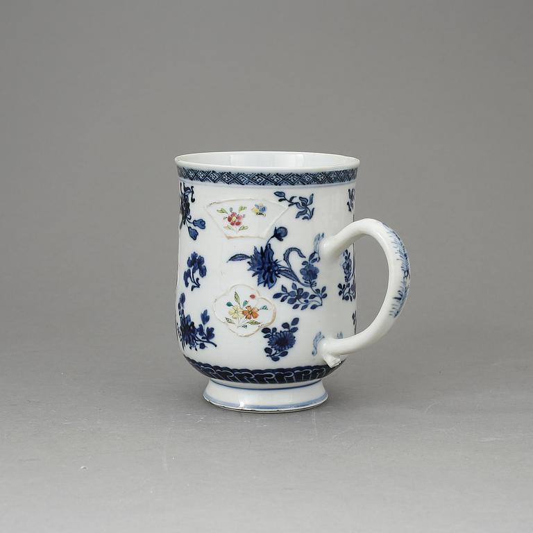 MUGG, porslin, Qianlong, Kina 1700-tal.