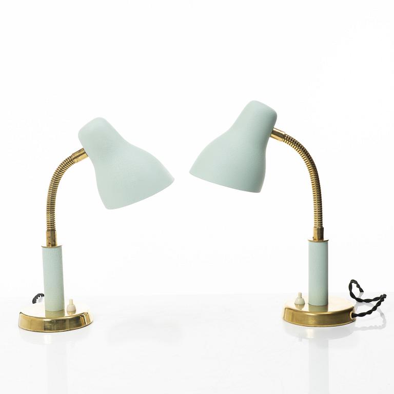 Bertil Brisborg, bordslampor, ett par, modell 32535, Nordiska Kompaniet, 1950-tal.