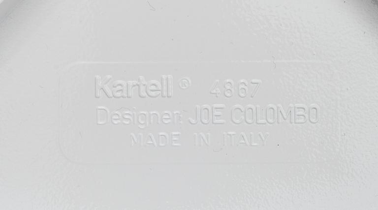 STOLAR, 4 st. Modell nr 4867 "Universale". Joe Colombo, Kartell, Italien.