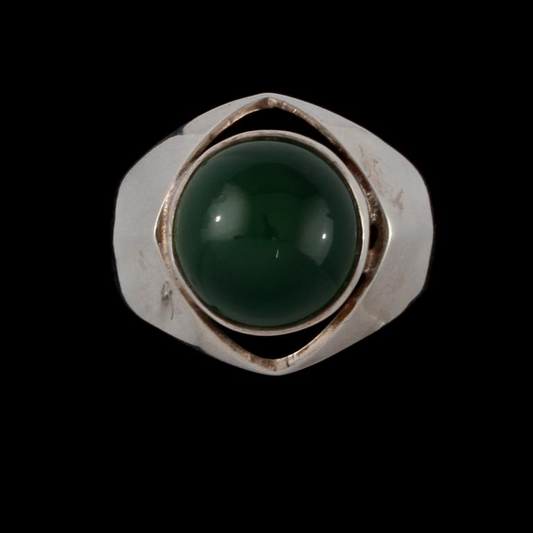 RING, silver, Kaplans, Stockholm, 1966. Vikt 5 g.
