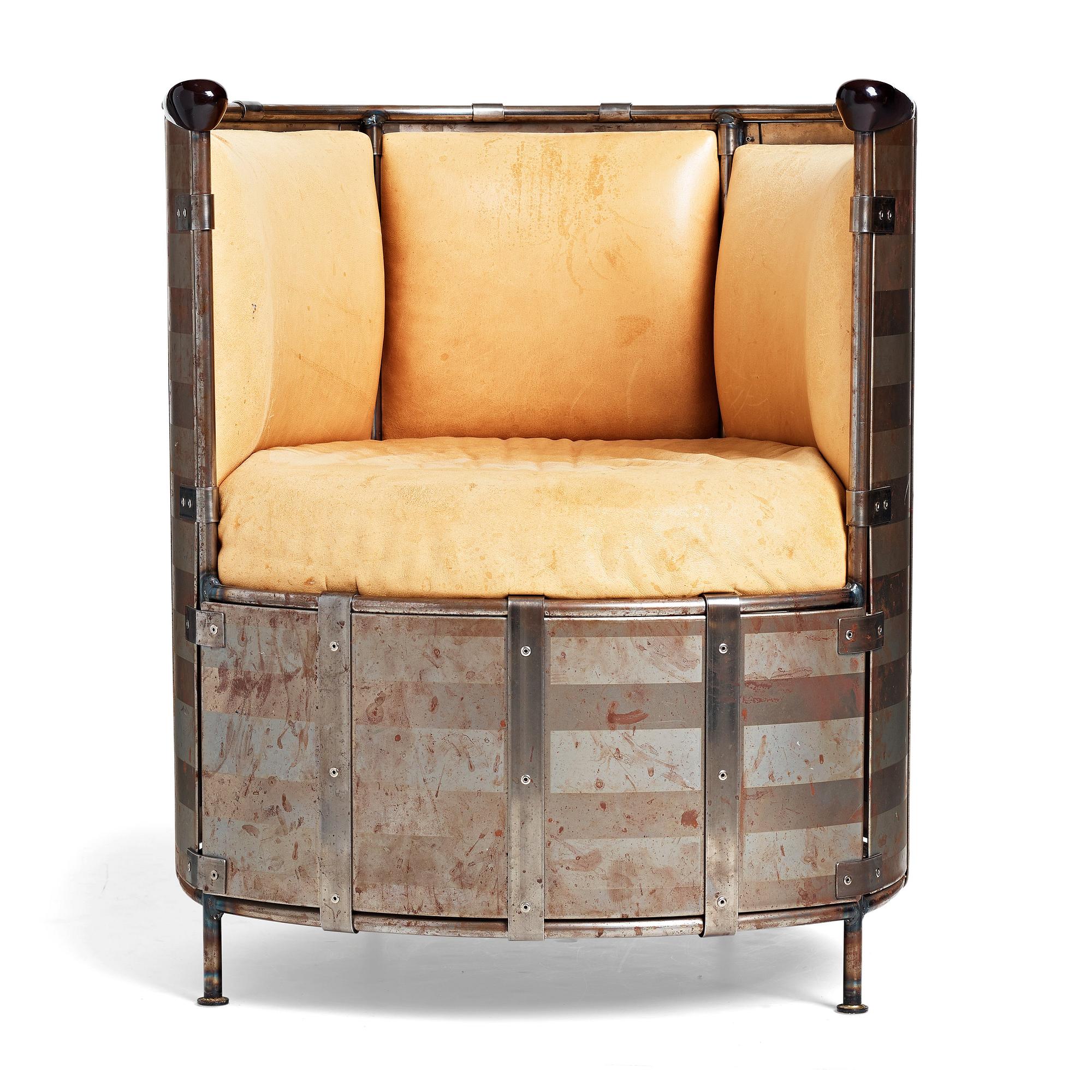 Mats Theselius, an easy chair, "Älgskinnsfåtöljen", Källemo, Sweden post 1991.