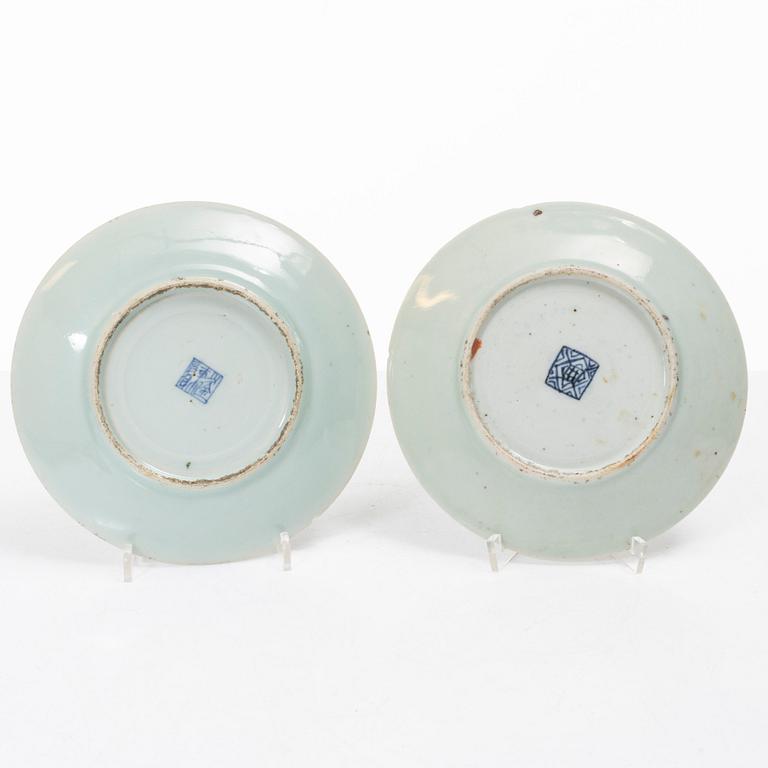 A set of 25 Canton famille rose dishes, 19th century.