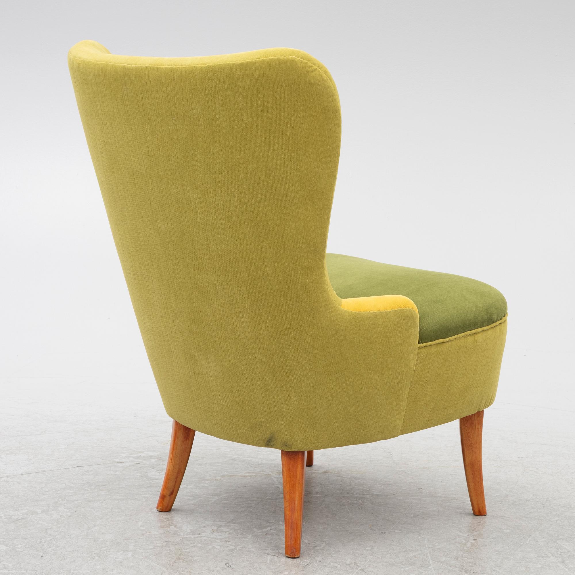 A Swedish sofa and chair, mid 20th century.