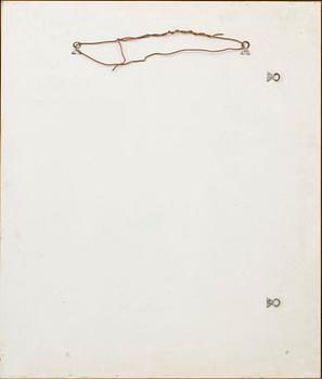 A BRASS WALL MIRROR.