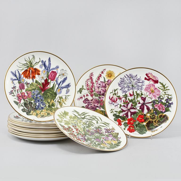 TALLRIKAR, 12 st, porslin, Franklin Porcelain Wedgwood England, 1977-78.