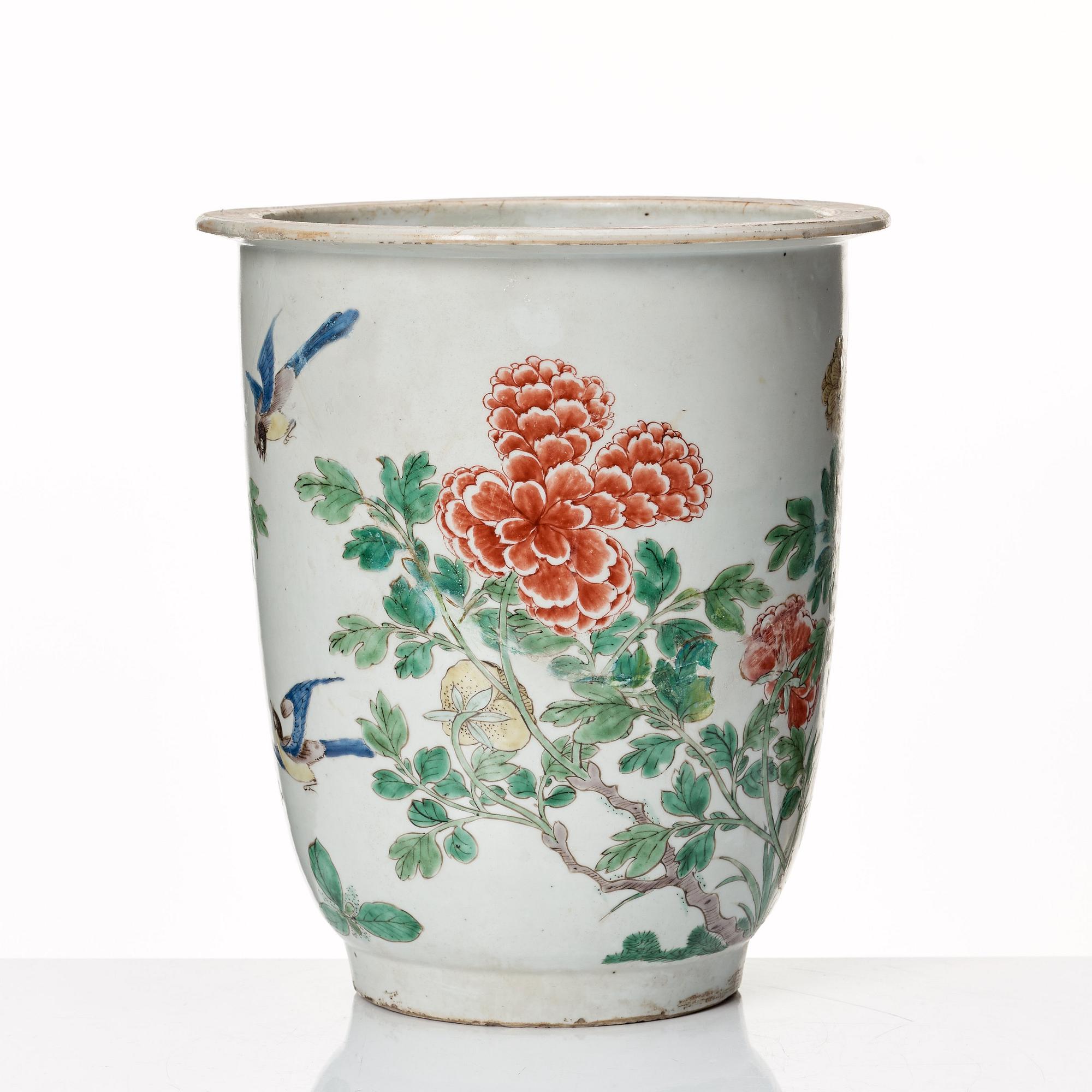 A famille verte vase, Qing dynasty, Kangxi (1662-1722).