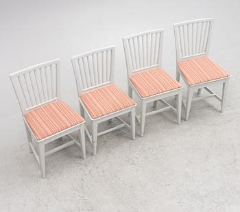 Four chairs, 19th century.