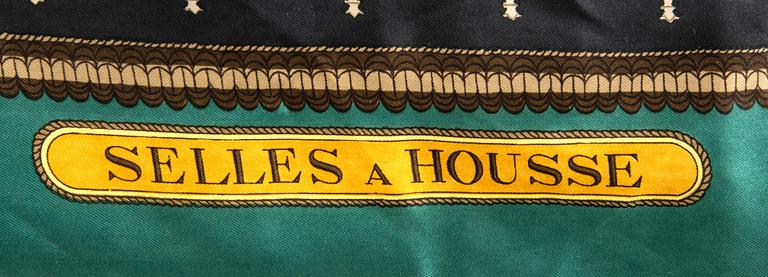 Hermès, scarf "Selles a Housse".