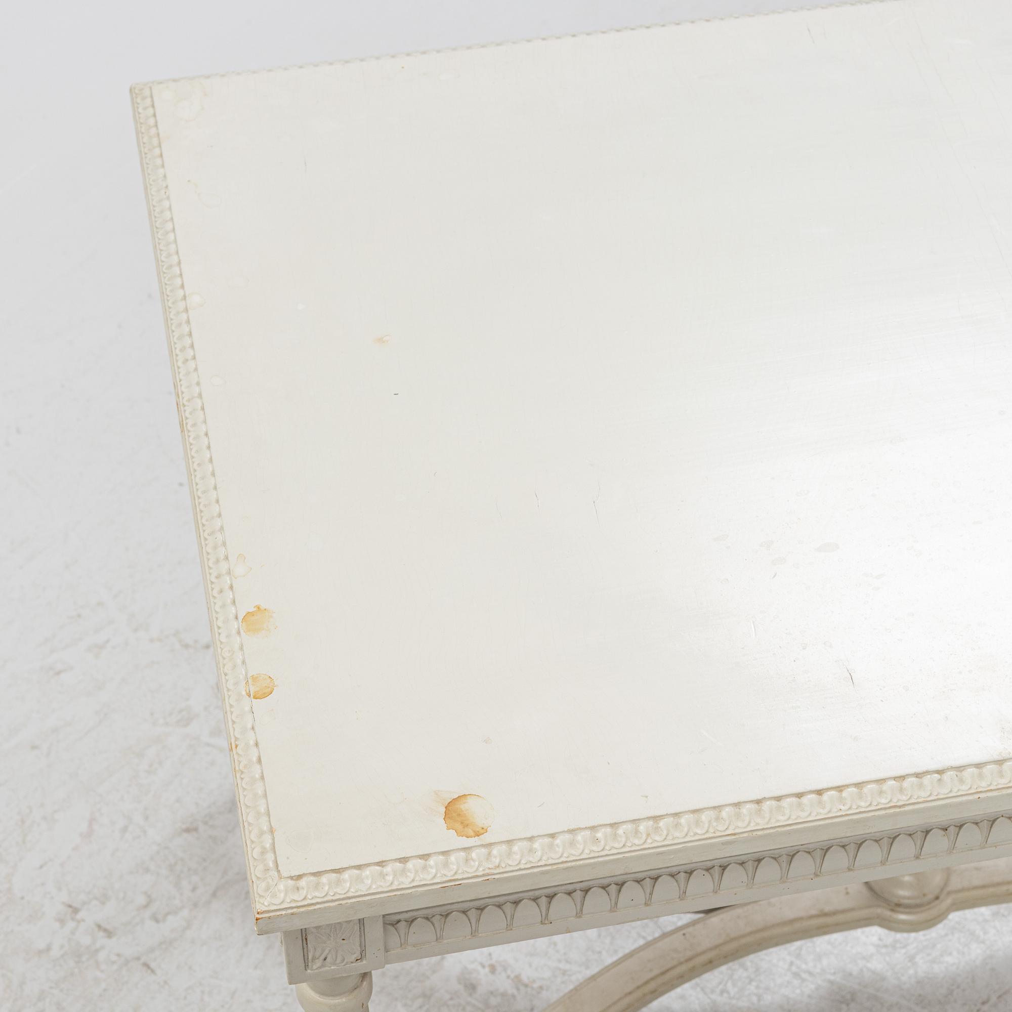 A Gustavian style 6-piece furniture suite, P.A. Eklund Bispgården, mid 20th Century.