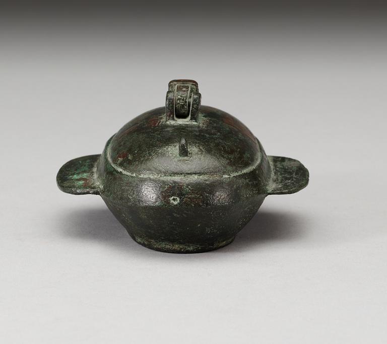 A ritual bronze drinking vessel, Han dynasty (206 BC - 220 AD).