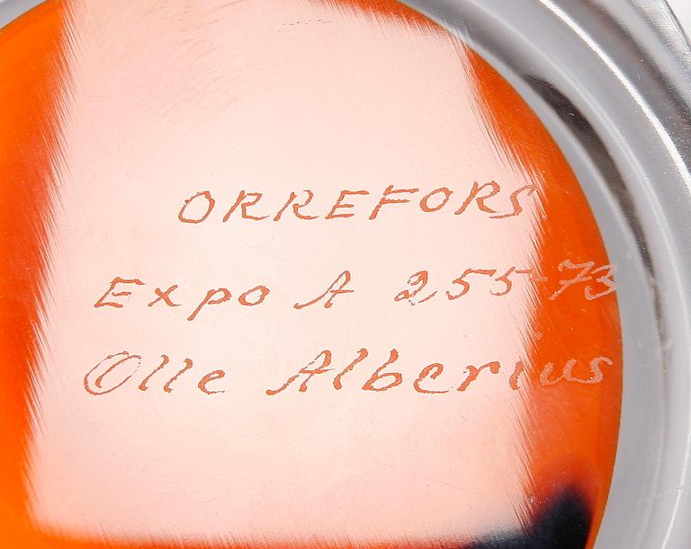 VAS, glas, Orrefors, Olle Alberius, sign.