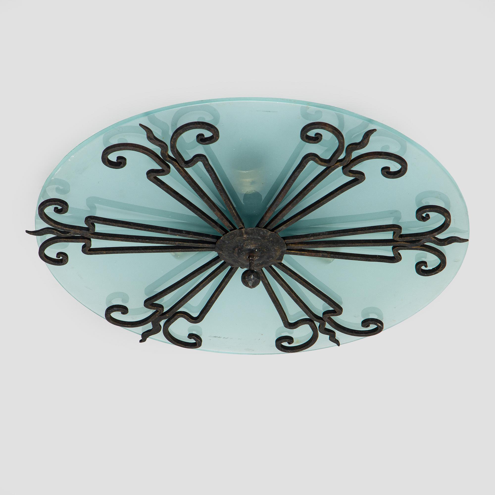 An early 20th century ceiling light.