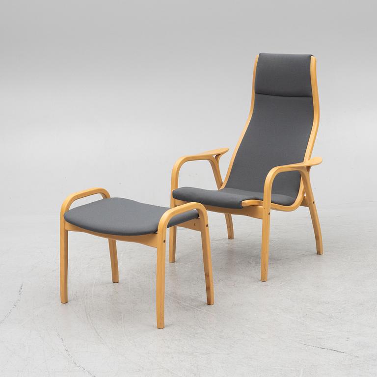 Yngve Ekström, armchair with footstool, "Lamino", Swedese, 2001.