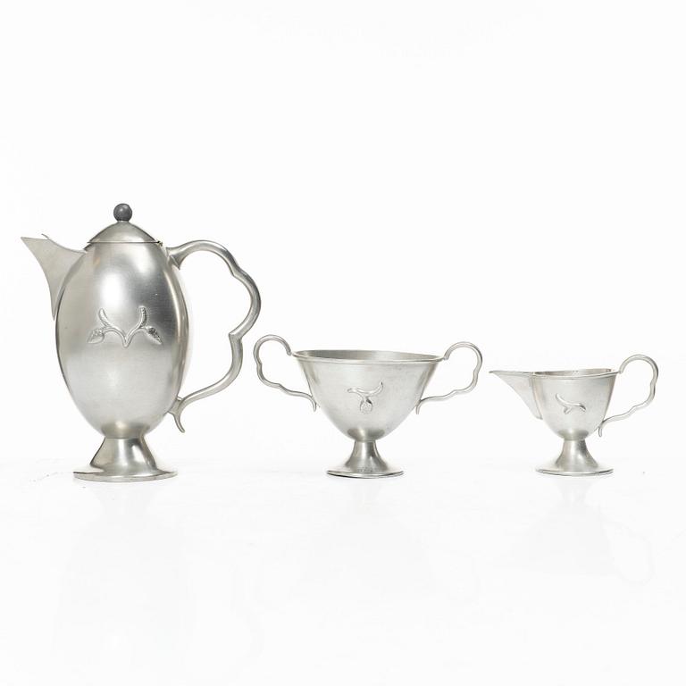 Firma Svenskt Tenn, A pewter coffee service, Stockholm 1927-1931 (3 pieces).