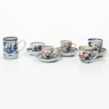 Six cups and four saucers, China, Qing dynasty, 18th century.