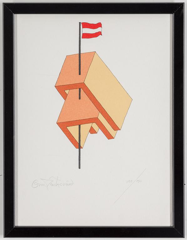 OSCAR REUTERSWÄRD, färglitografier, 2 st, signerade och numrerade 165/190 och 180/190.