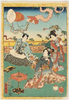 Utagawa Kunisada II, woodblock print.