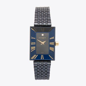 H STERN wristwatch, "Sapphire collection", 18 x 25 mm, quartz movement, 1 diamond, original case, guarantee document.