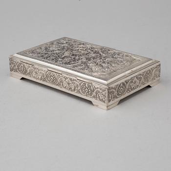 a persian silver box by Saraian, Vartan, Esfahan, Iran, after 1950.