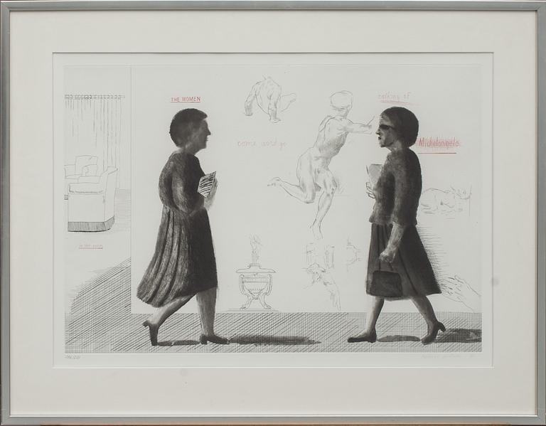 DAVID HOCKNEY, etsning, signerad, daterad 75 ch numrerad 114/200.