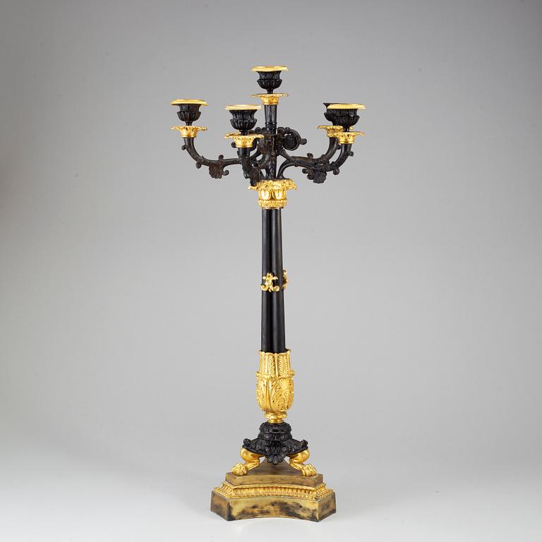 A late empire candelabrum, late 19th century.