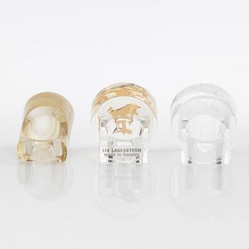 Siv Lagerström, tre ringar akrylplast, 1970-tal.