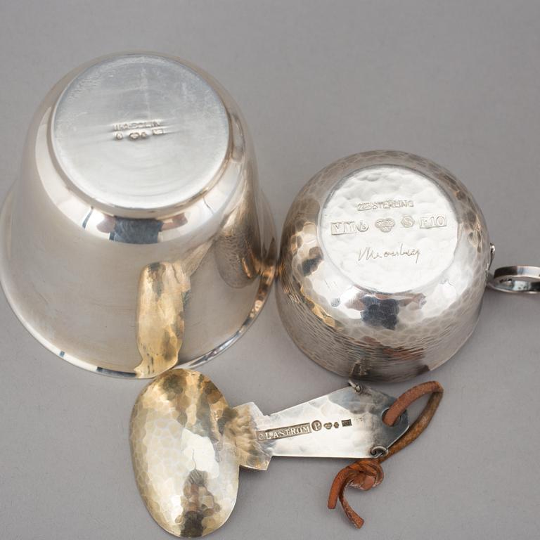 PARTI SILVER, 6 delar, bl a W A Bolin, 1900-tal.