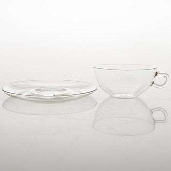 WILHELM WAGENFELD, 16-piece 1930/40's teaset for Jenaglas, Paltex, Schott Mainz.