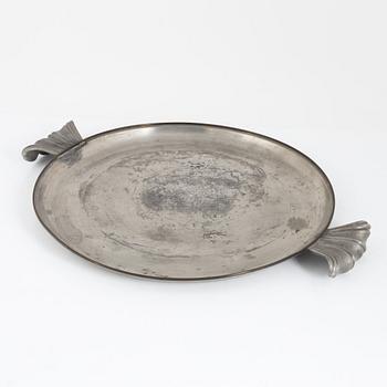 Firma Svenskt Tenn, tray, pewter, Stockholm, 1932.