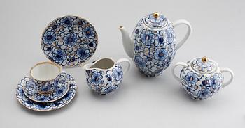 KAFFESERVIS, 23 del, porslin, Ryssland.