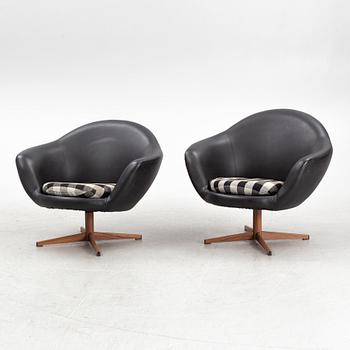 A pair of armchairs, 1950's/60's.
