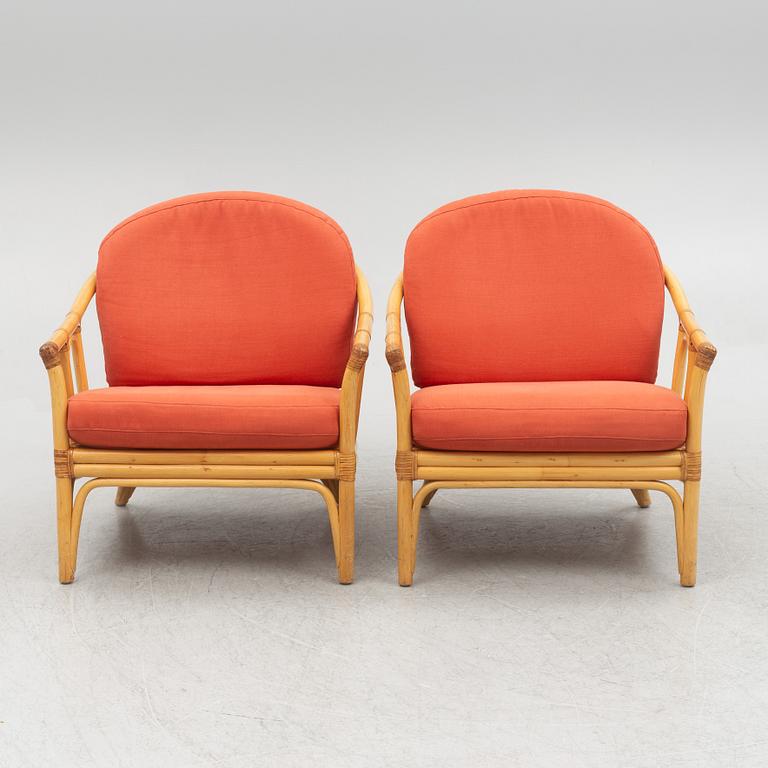 Soffbord, samt fåtöljer, ett par, Sverige, 1900-talets andra hälft.