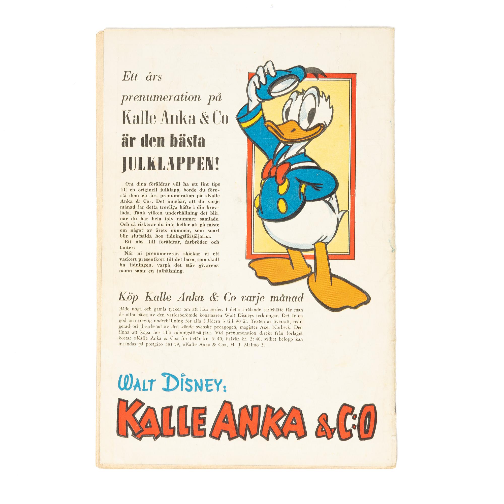 Comic book, Kalle Anka & Co, no. 4, 1948.