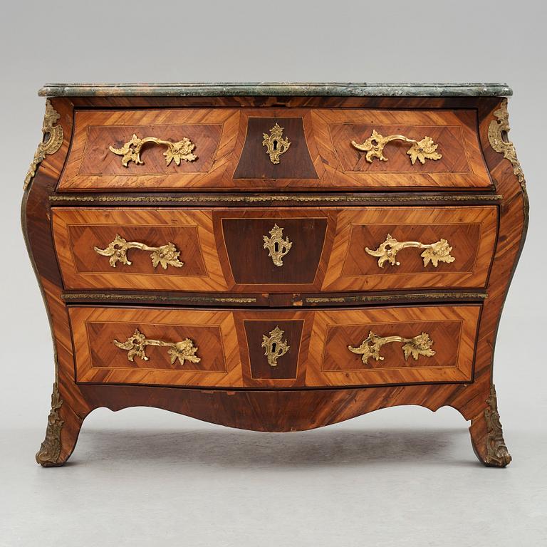 A Swedish Rococo 18th century commode presumably by Gustaf Foltiern (master in Stockholm 1771-1804).