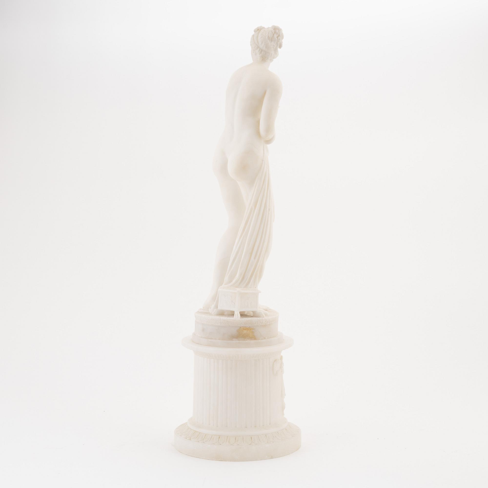 Antonio Canova, efter. Skulptur. Alabaster. Total höjd 69 cm.