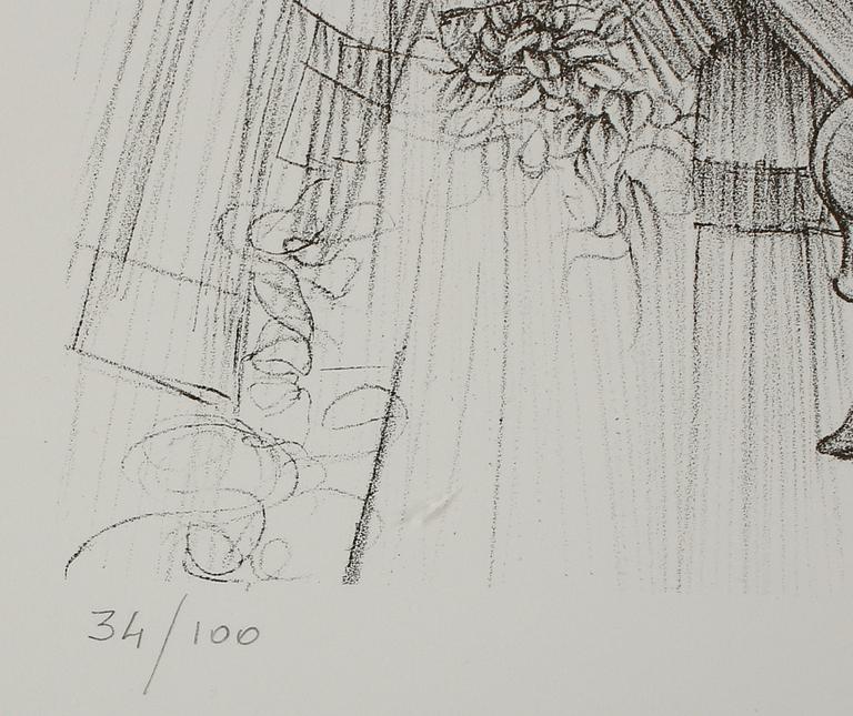 HANS BELLMER, litografi, signerad med blyerts och numrerad 34/100.