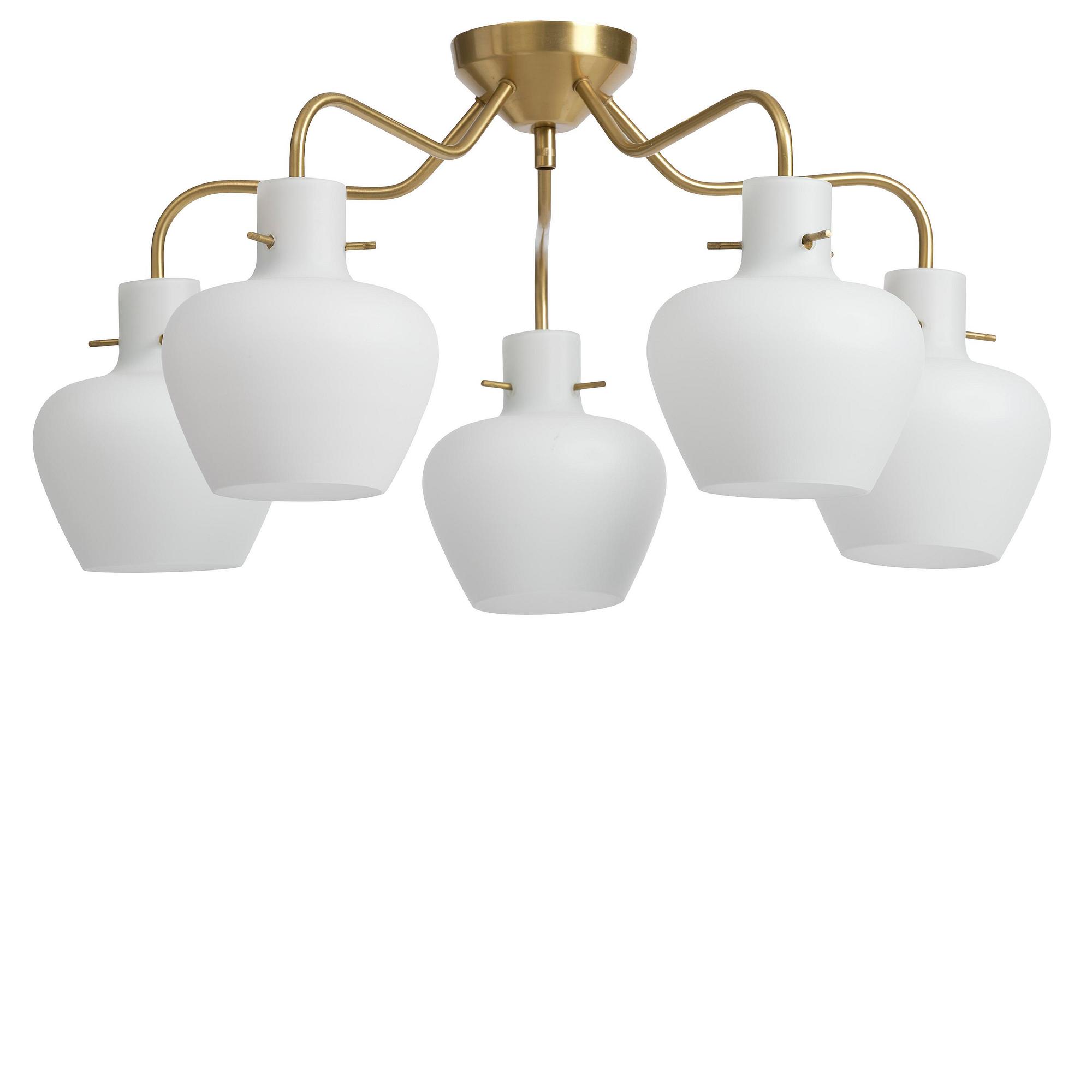 Hans Bergström, a ceiling lamp model 136/5, ateljé Lyktan, Åhus, 1940s.