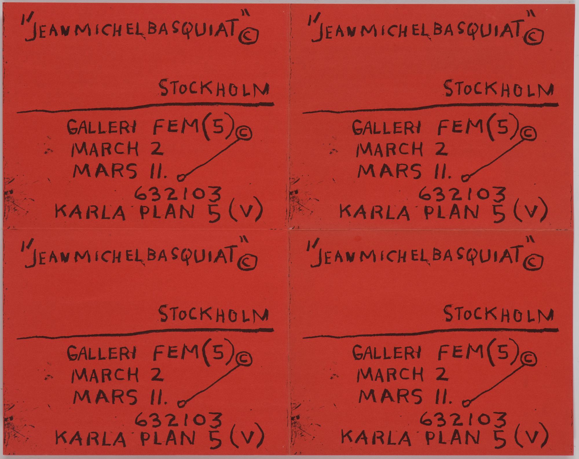 JEAN-MICHEL BASQUIAT, poster, 1983.