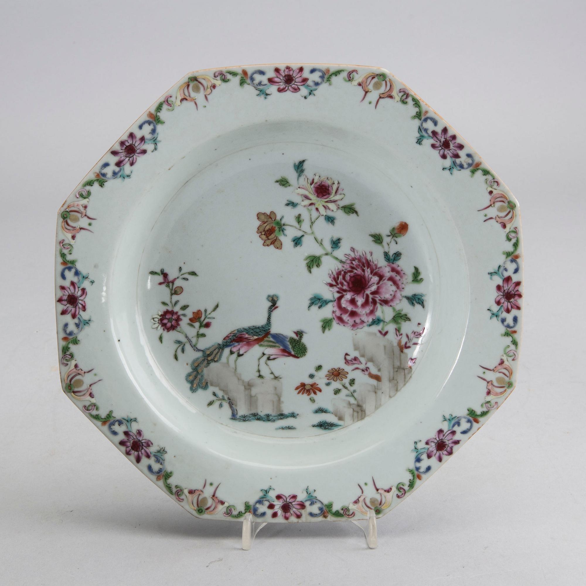 TALLRIKAR, 4 st, porslin,  Qingdynastin, Qianlong (1736-95).