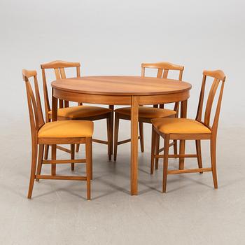 Bertil Fridhagen & Karl Erik Ekselius, table "Sörgården" and chairs 4 pcs, 1950s/1960s.