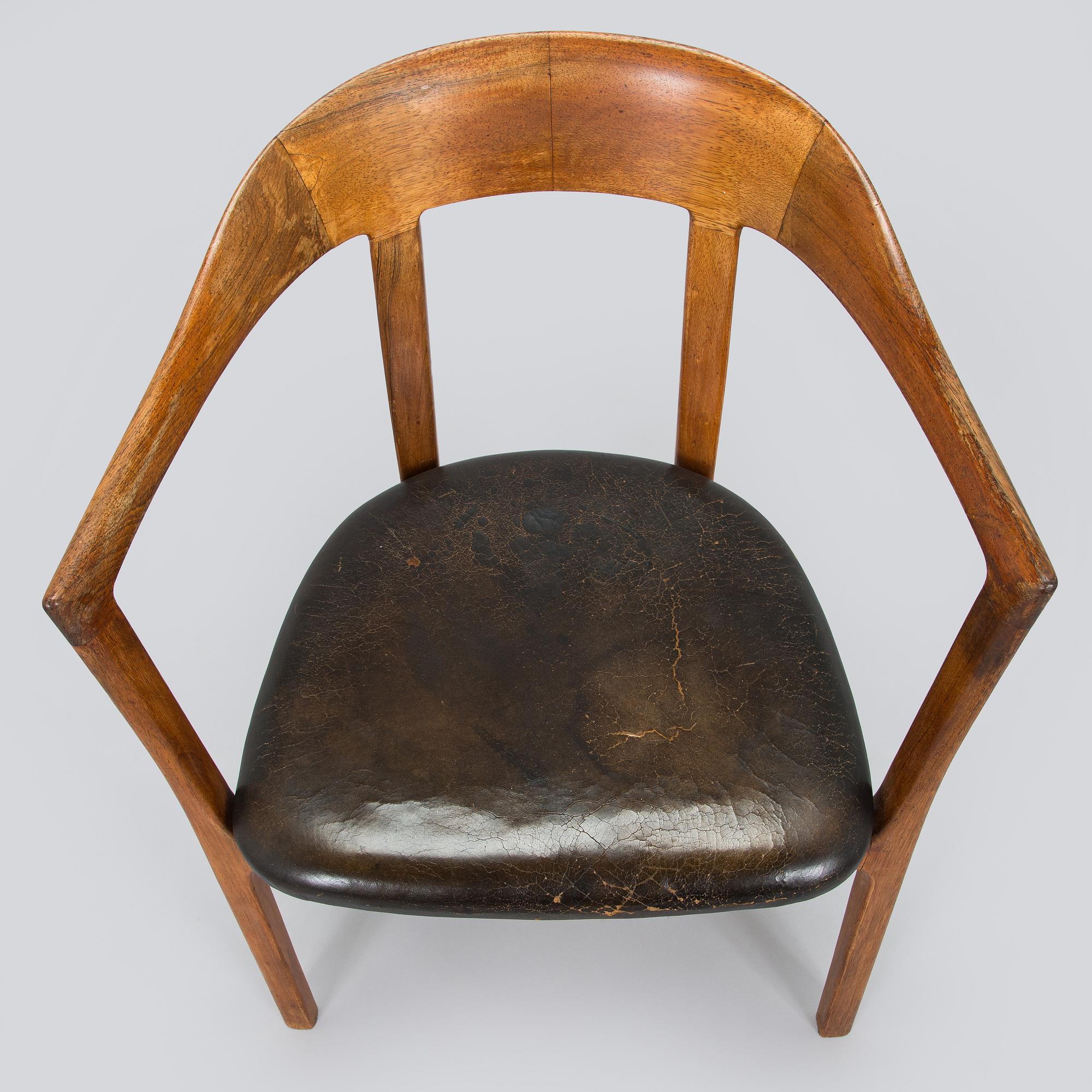 Ole Wanscher, A rosewood armchair, model J2883, cabinetmaker AJ Iversen, Denmark 1960s.
