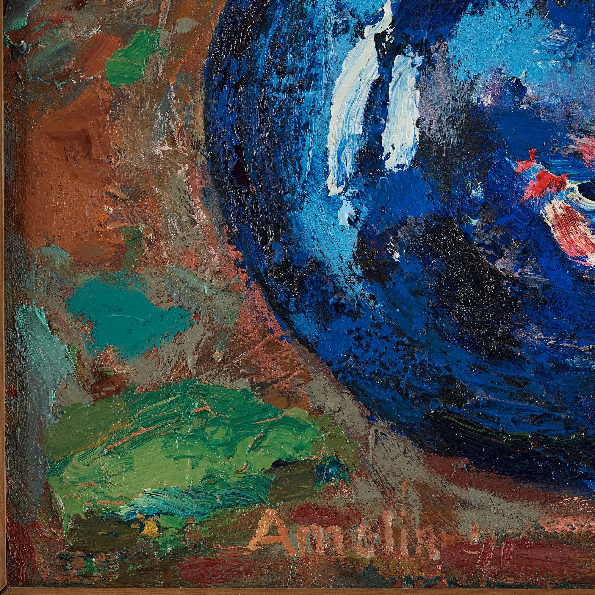 Albin Amelin, Still life with flowers.