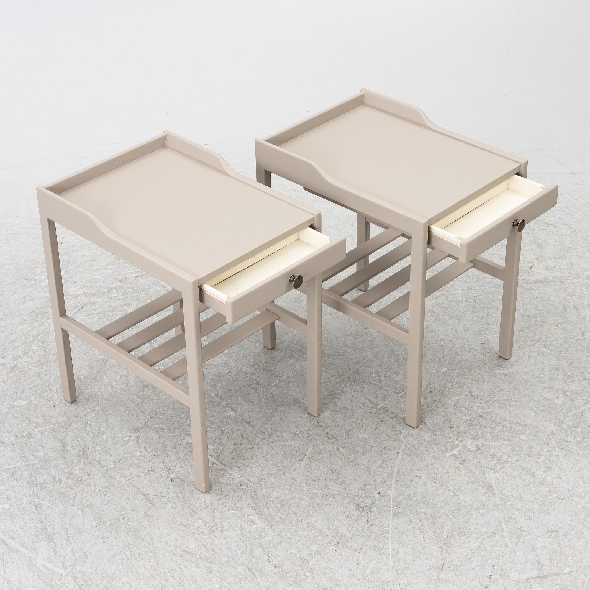 Bertil Fridhagen, Bedside tables, a pair, Bodafors, 1960s.