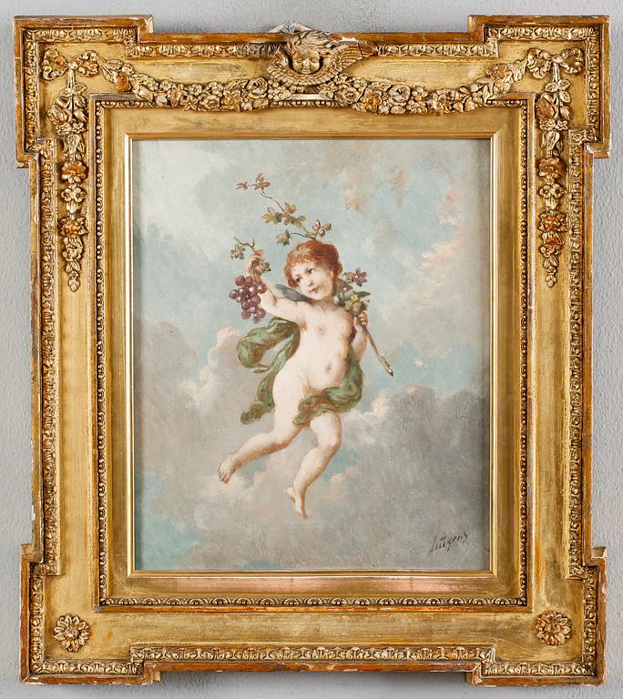 OKÄND KONSTNÄR, 1 par, oljor på duk, signerade Lutgens, 1800-/1900-tal.