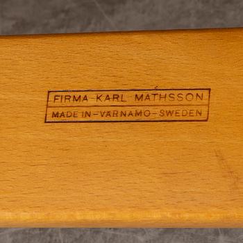 Bruno Mathsson, a lounge chair with footstool "Pernilla 1", Firma Karl Mathsson, Värnamo, circa mid-20th century.