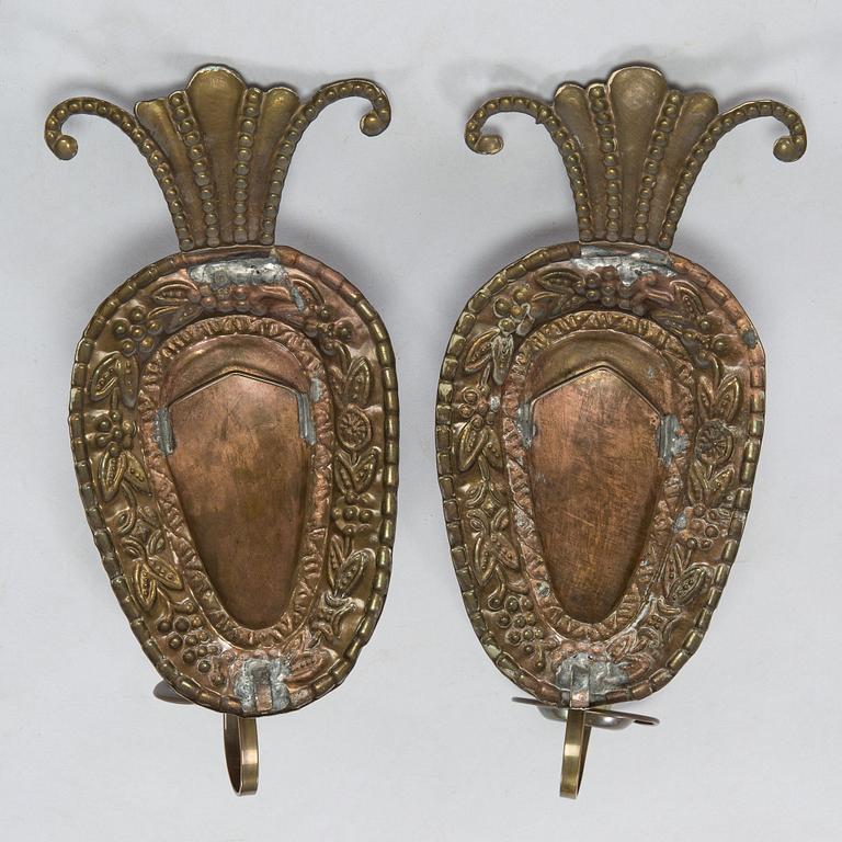 Paavo Tynell, a pair of 1930's wall sconces 'MD 10' for Taito Finland.