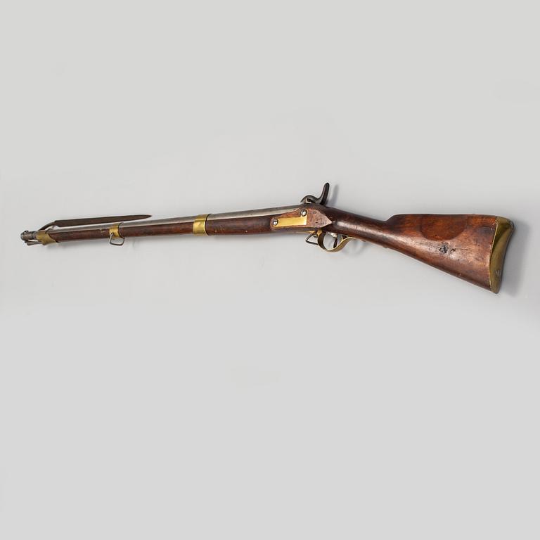 A Swedish percussion gun 1815-49 pattern.