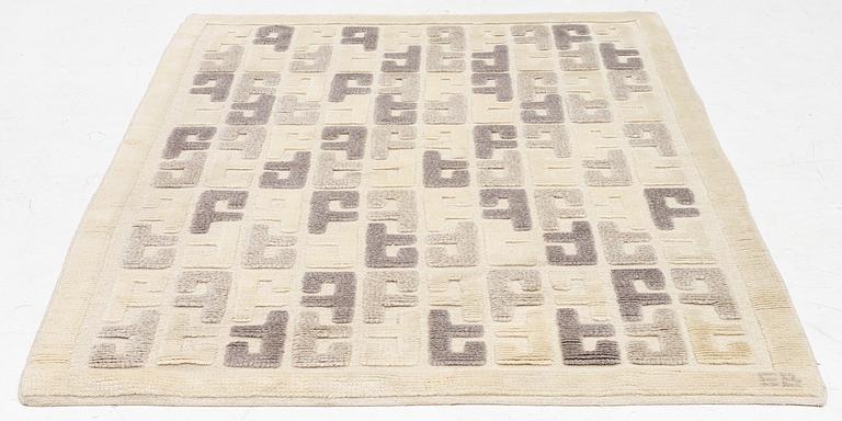 Sigvard Bernadotte, Rug, "Shangri-La", relief pile, signed SB, approximately 210 x 145 cm.